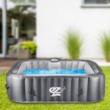 6-Seat Inflatable Pool Spa with Light - Portable Hot Tub Spa with Remote Control