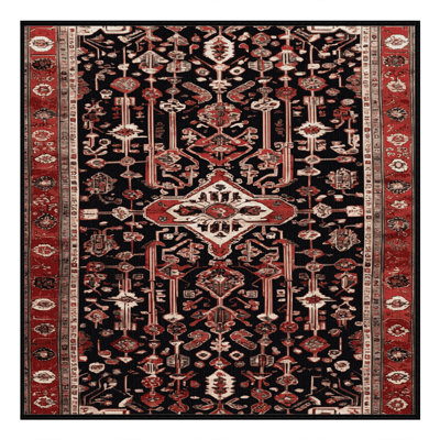 Machine Washable Turkish Brown Area Rug