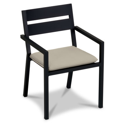 Pacifica Dining Arm Chair - White - Canvas Flax