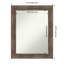 Hardwood Mocha Wood Bathroom Vanity Non-Beveled Wall Mirror-2092002177