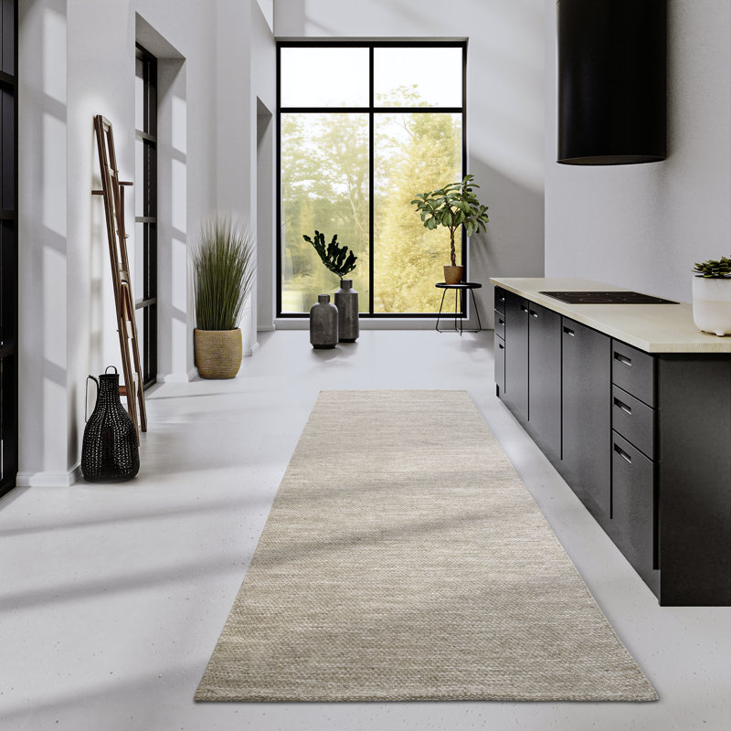 Flecked Hand Crafted Hand Loomed Area Rug, Rectangular 60 x 90cm
