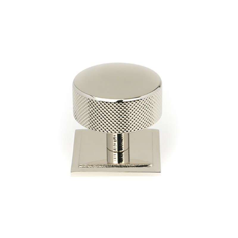 38mm Square Knob, Polished Nickel