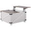 Table basse 31,5 "Farmhouse, table basse carrée à couvercle relevable avec compartiment de rangement