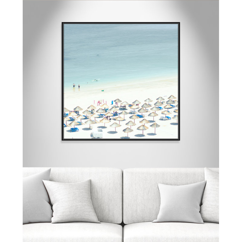 «Sesimbra I» par Ingrid Beddoes - impression, H 37,5 po x l 37,5 po x P 2 po, Toile avec cadre noir