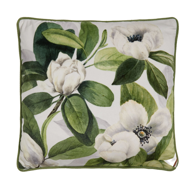 Ariah Floral Teal Square Cushion