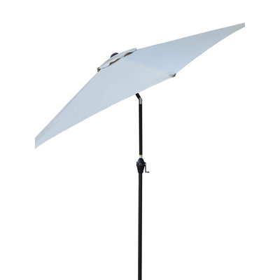 Parasol 9 pi Frozen Dew - housse protégée, poteau en acier stable, évent pour le vent, auvent extérieur pratique, poteau avec évent, inclinaison sans effort et commodité