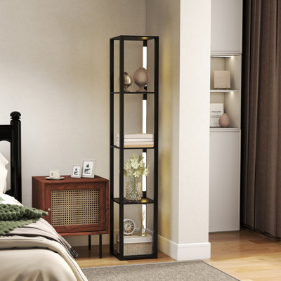 163cm PVC Veneer LED Column Floor Lamp