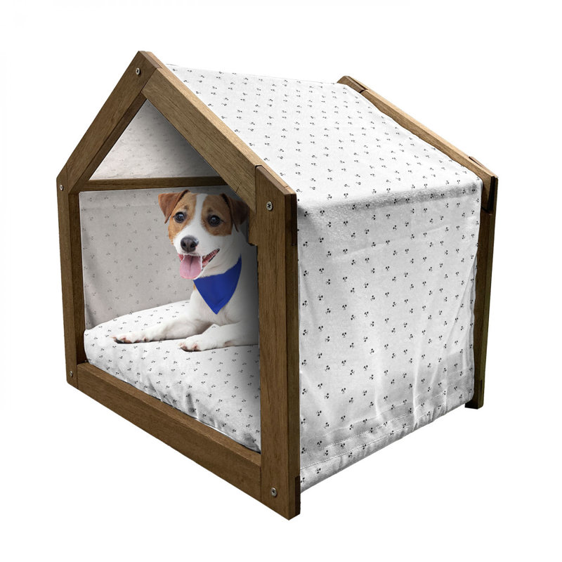 Niche pour chien en bois gris, H 32,28 po x l 39,37 po x P 28,35 po