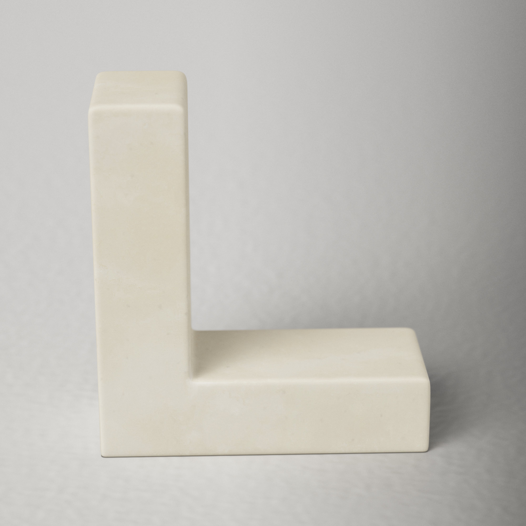 Zeb Marble Helvetica Letter Block, L