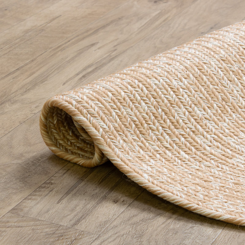 Handmade Braided Polypropylene Indoor/Outdoor Farmhouse Area Rug, Oval 3' x 5'