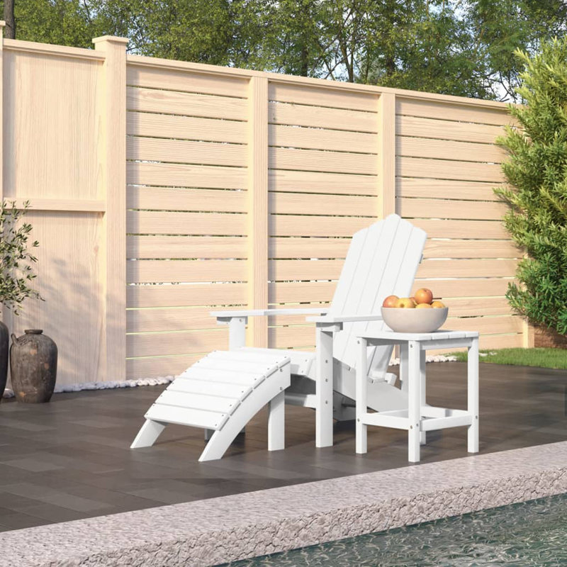 Loyola Outdoor Adirondack Chair With Table