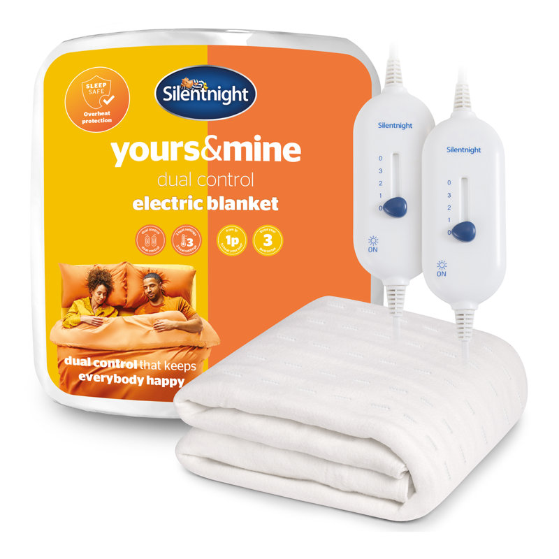 Silentnight Dual Control Electric Blanket - Heated Under blanket with split control and 3 settings, Double