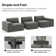Simson Corduroy Modular 1 Armless Single Sofa with 40D Integrated Sponge