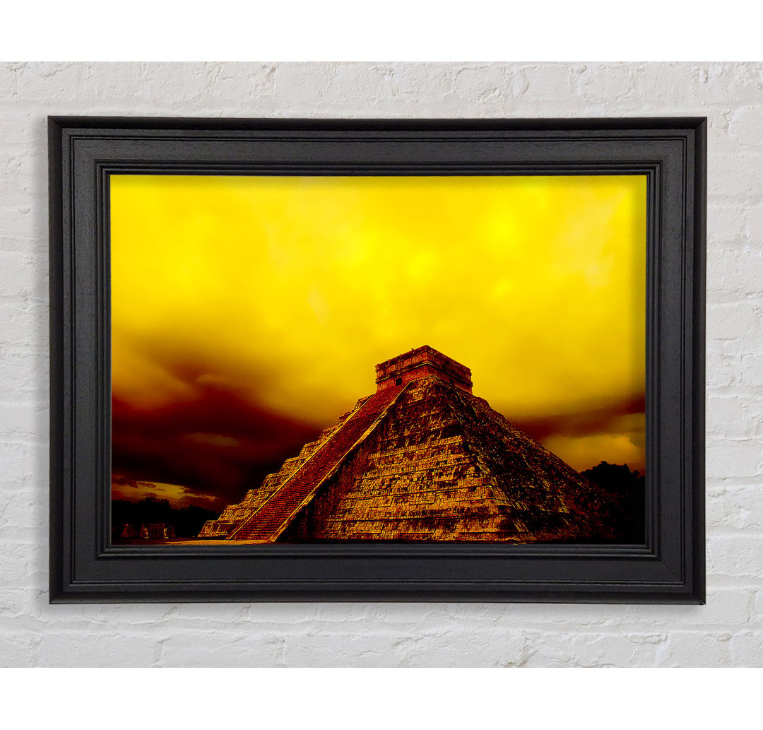 Myan Pyramind 02 Gerahmter Druck