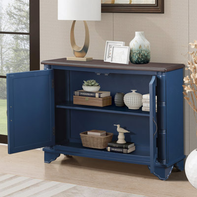 40"  Console Table with Storage Shelf, Retro Entryway Table with Adjustable Storage Shelf
