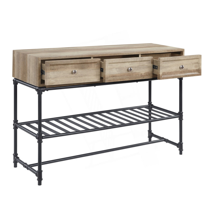 Sofa Table With Drawers And Shelf