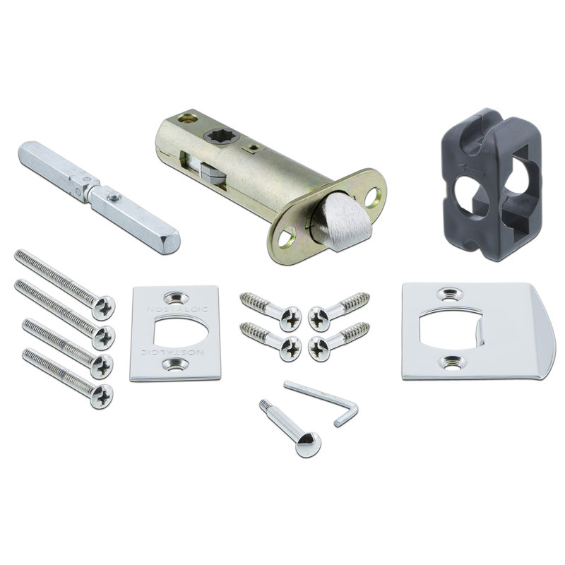 Studio Plate with Homestead Door Knob, Bright Chrome, 2-3/4"