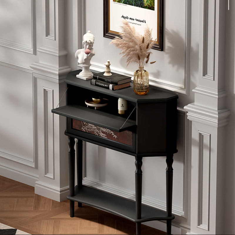 Retro Elegant Solid Wood Console Table