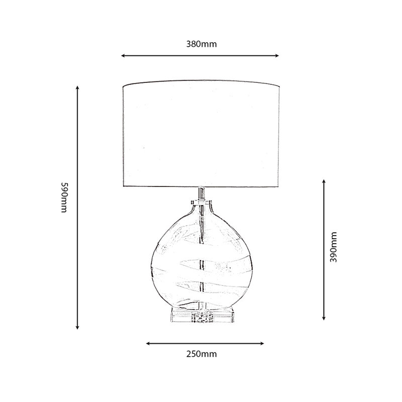 Glass Table Lamp