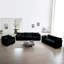 Canapé modulaire extra profond, 3 pièces pour le salon, canapé moderne surdimensionné avec siège et chenille noire simple, canapé confort à long terme, pièce, longue durée