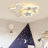 Star LED Ceiling Light with Remote, Modern Flush Mount Fixture for Kids Room Bedroom