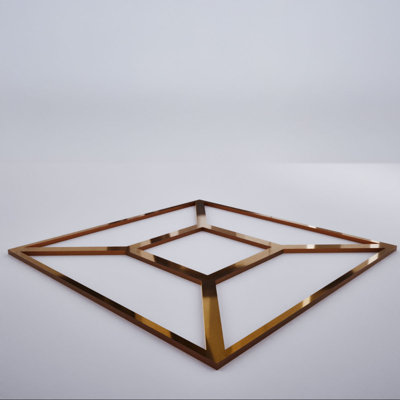 Très petits panneaux muraux décoratifs en acrylique Marion, très petit, l 7 3/8 po x H 7 3/8 po x T 1/8 po, miroir bronze