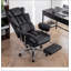 Fauteuil de bureau, fauteuil de direction grand et grand avec repose-pieds, fauteuil d'ordinateur en cuir, fauteuil inclinable ergonomique à haut dossier-692242087