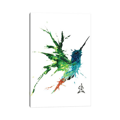 Hummingbird Abstract by Andrew Harr - Wrapped Canvas Painting