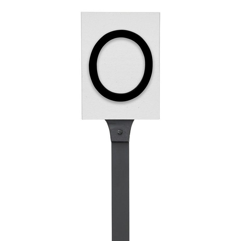 Rectangle pour pelouse, Blanc / noir, Oui