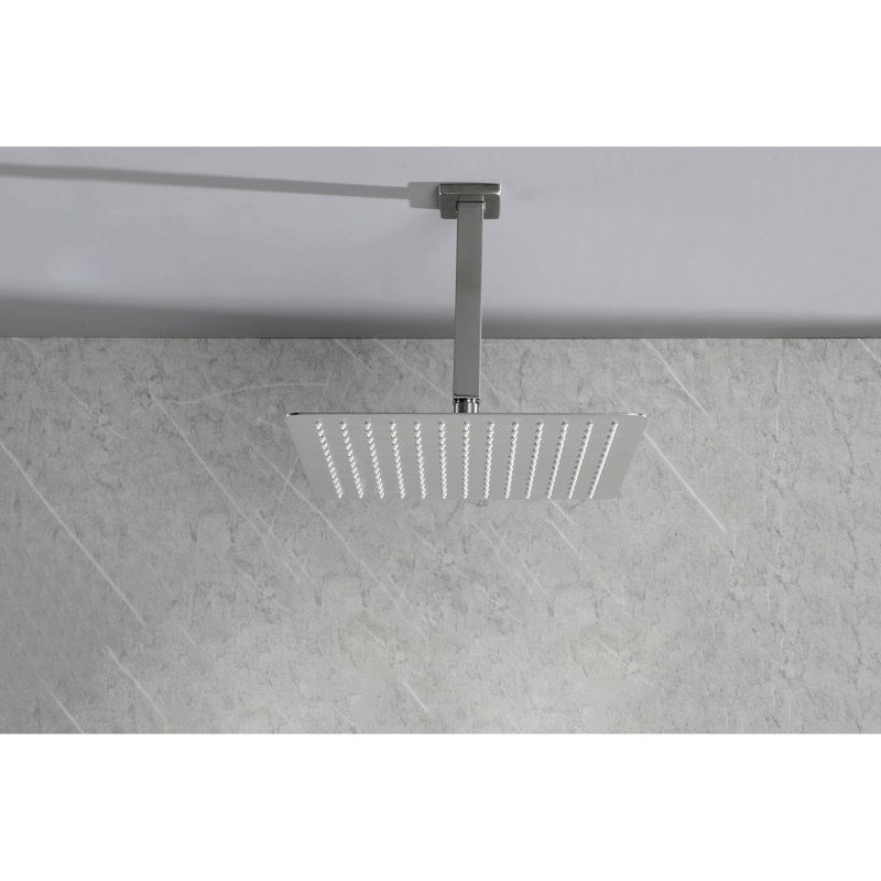 Brushed Nickel Shower Head - Stainless Steel, Bathroom, High Rainfall, Water Saving, Self-Cleaning In Bathroom Nickel,
