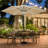 108” Solar-Powered Tilt Patio Umbrella Outdoor Parasol with Central Light-110542732