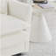 Ensemble de canapé 3 pièces avec coussins et coussins décoratifs, ensemble de canapé comprenant 2 fauteuils et un canapé à 2 places, ensemble de canapé décontracté peu encombrant pour le salon, chenille blanche-904368831