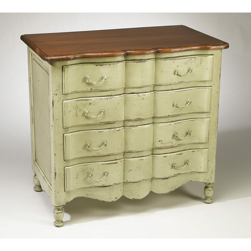 Commode décorative 4 tiroirs, Parchemin