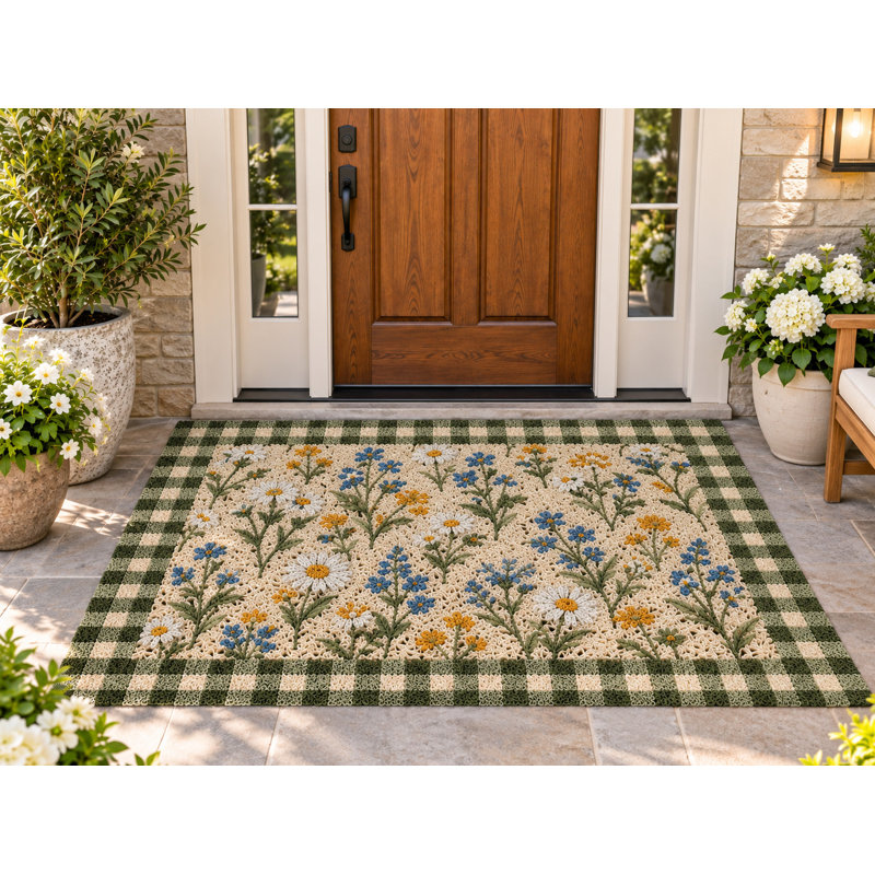 Tapis d'extérieur 5 pi x 7 pi 5 pi x 7 pi Wildflower