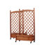 Lit de jardin surélevé avec treillis, ensemble de 2 jardinières en bois et support à plantes avec supports d'escalade 