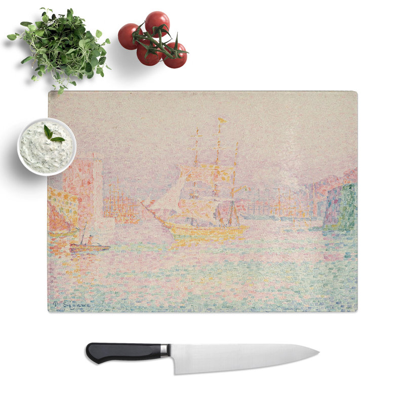 The Harbour at Marseilles by Paul Signac Chopping Board, 28.5cm W x 39cm L