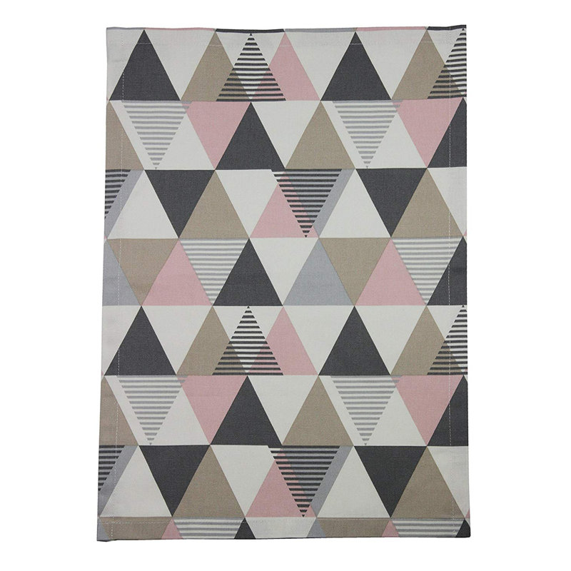 Amelia 100% Cotton Geometric Rectangle Napkin, Blush Pink