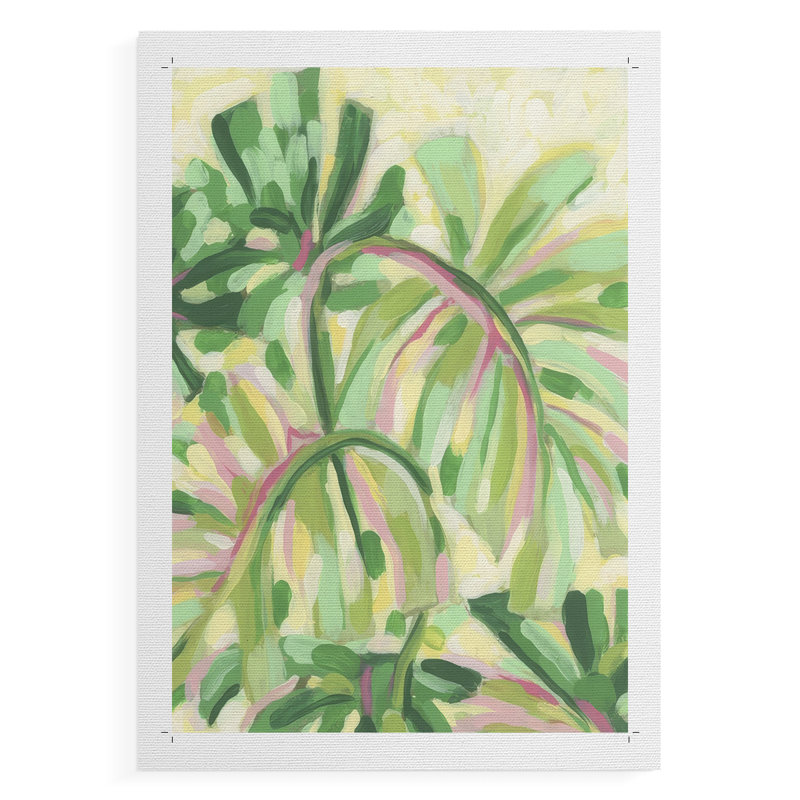 Expressive Palms I -Canvas Print Only - NOT FRAMED, 18" H x 12" W