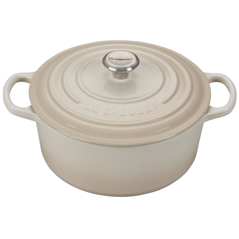 Meringue Enameled Cast Iron 7.25 qt. Dutch Oven