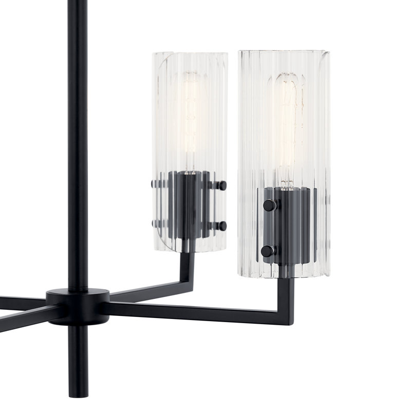 Lustre 20 lumières 20,5 ", Noir satiné