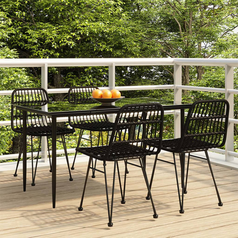 Ensemble repas d'extérieur Andromache, Brun, L 55,1 po x l 27,6 po x H 29,1 po, 4