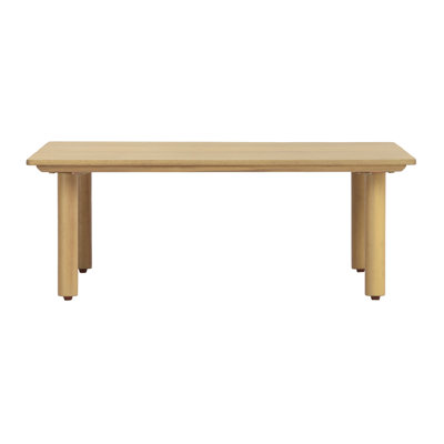Table basse d'extérieur carrée en bois d'acacia
