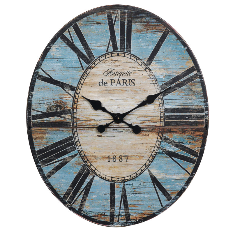 Oversized 61cm Wall Clock, Turquoise