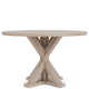 Lana Round Dining Table Set With Blue Wooden Side Chairs
