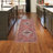 Oriental Machine Woven Machine Washable Polyester Area Rug in Red/Black-1374141245