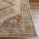 Oriental Machine Woven Polyester Area Rug in Rust/Beige