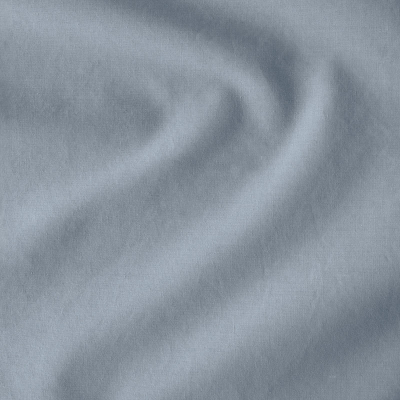 260 Thread Count Organic Cotton Percale Fitted Sheet, Twin XL Fitted Sheet, Dusty Blue