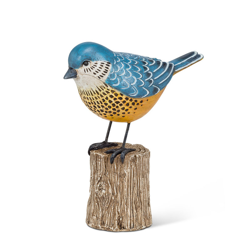 Huso Animals Figurines & Sculptures, Blue/Yellow