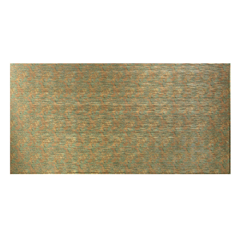 Panneau mural décoratif horizontal en vinyle FASÄDE 4 pi x 8 pi Ripple, Fantaisie cuivrée