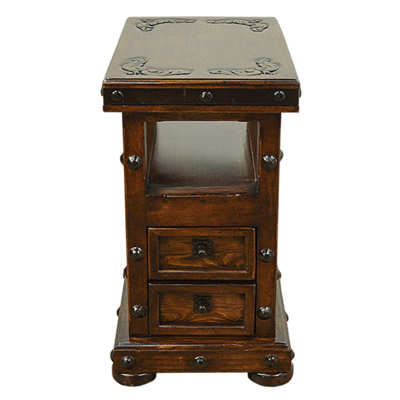 Canyon Creek Side Table with Drawer and Shelf Storage